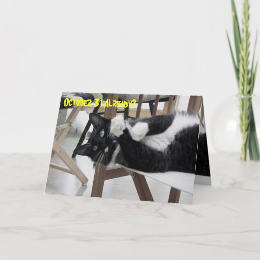 Carte mignonne de Kitty (pas) Hallowe'en (Devant)