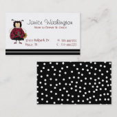 Carte mignonne de maman de fille de coccinelle (Devant / Derrière)