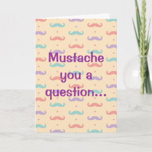 Carte mignonne de moustache de moustache de