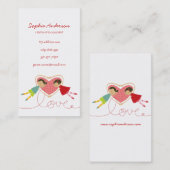 Carte mignonne de profil d'amour de fille de (Devant / Derrière)