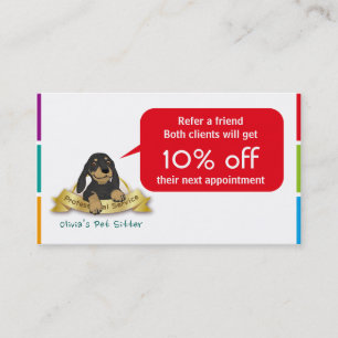 Carte mignonne de référence de chien noir