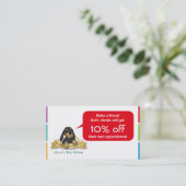 Carte mignonne de référence de chien noir (Debout devant)