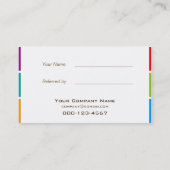 Carte mignonne de référence de chien noir (Dos)