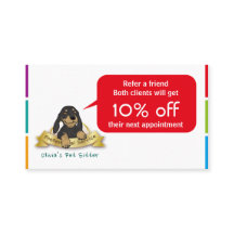 Carte mignonne de référence de chien noir