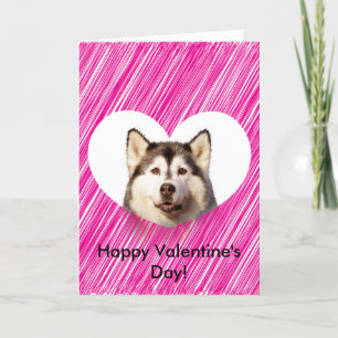 Carte mignonne de Saint-Valentin de coeur de chien