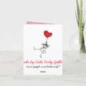 Carte mignonne de Saint-Valentin pour des enfants (Dos)