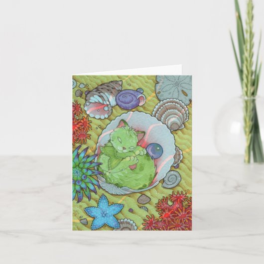 Carte mignonne de SOMMEIL de chat d'affirmation (Devant)