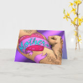 Carte mignonne de tatouage du jour ou de (Fleur jaune)