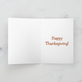 Carte mignonne de thanksgiving de la Turquie (Intérieur)