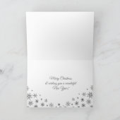 Carte mignonne de vacances de chat de Noël blanc (Intérieur)