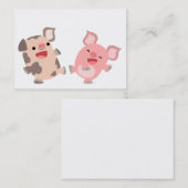Carte mignonne des porcs ACEO/Business de bande (Devant / Derrière)