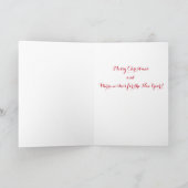 Carte mignonne d'hiver de Noël de chat de bûcheron (Intérieur)