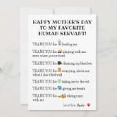 Carte Mignonne Drôle Bonne Mère Carte de Fête des  (Devant)