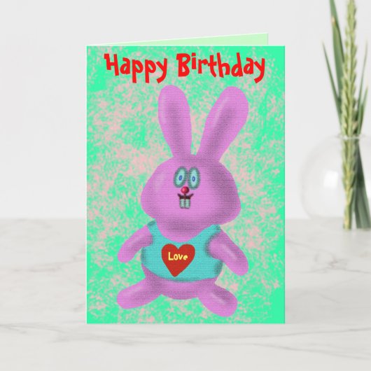 Carte mignonne drôle de joyeux anniversaire de (Devant)