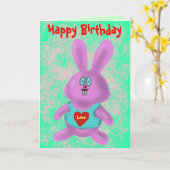 Carte mignonne drôle de joyeux anniversaire de (Fleur jaune)