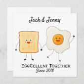 Carte Mignonne Drôle Joyeux Toast Eggcelcelcelcelcate En (Devant / Derrière)