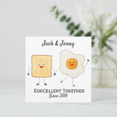 Carte Mignonne Drôle Joyeux Toast Eggcelcelcelcelcate En (Debout devant)
