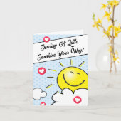 Carte Mignonne Envoie Un Peu De Soleil À Penser À Vous (Fleur jaune)