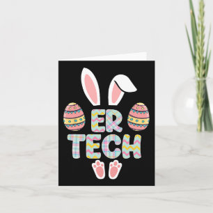 Carte Mignonne Er Tech Bunny Ears Joyeux OEufs de Pâques