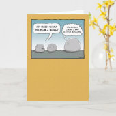 Carte Mignonne et Drôle Rocher ! (Fleur jaune)