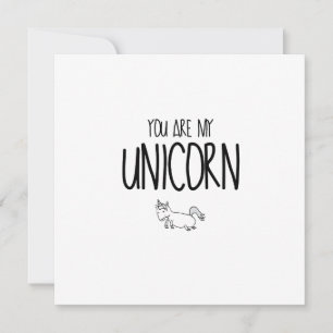 Carte Mignonne et drôle Tu es ma licorne