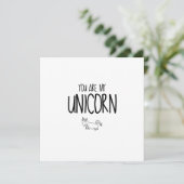 Carte Mignonne et drôle Tu es ma licorne (Debout devant)