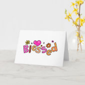 Carte Mignonne expression de texte de salutation chrétie (Fleur jaune)