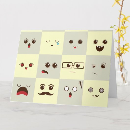 Carte Mignonne face (Fleur jaune)