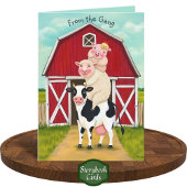 Carte Mignonne Farmyard Animals Stack Missing You Get We