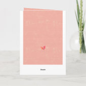 Carte Mignonne Fleurs d'Oiseaux Carte de Fête des (Dos)