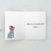 Carte Mignonne French Bulldog Puppy Christmas (Intérieur)