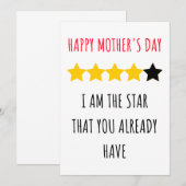 Carte Mignonne & Funny Happy Mother's day card (Devant / Derrière)