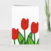 Carte Mignonne Get Well avec dessin tulipe rouge (Dos)