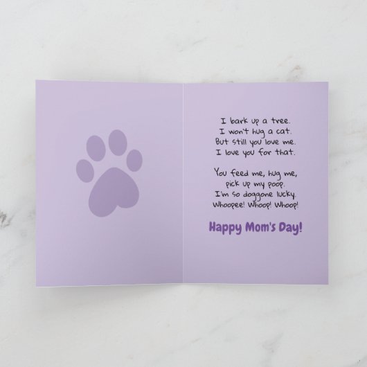 Carte Mignonne Golden Retriever Mère's Day Card (Intérieur)