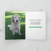 Carte Mignonne Golden Retriever volez avec un message d' (Intérieur)