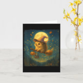 Carte Mignonne Halloween Halloween Balade De Chambre Ave (Fleur jaune)