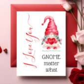 Carte Mignonne Je T'Aime Fille Gnome Matière Ce Valentin