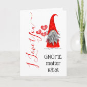 Carte Mignonne Je T'Aime Gnome Matière Ce Valentin (Devant)