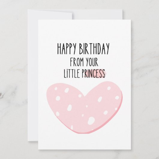 Carte Mignonne : Joyeux anniversaire de votre petite pri (Devant)