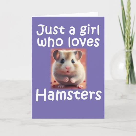 Carte Mignonne Juste Une Fille Qui Aime Hamsters Hammie (Devant)