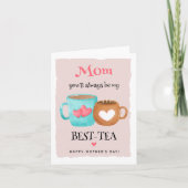 Carte Mignonne MAMAN-THÉEUSE Joyeuse Fête des Mères (Devant)