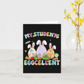 Carte Mignonne Mes Étudiants Sont Eggcellant Enseignant (Fleur jaune)