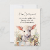 Carte Mignonne Mouton Niché Dans Une Boîte (Devant)