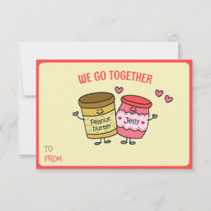 Carte Mignonne Nous Allons Ensemble Jelly Peanut Butter 