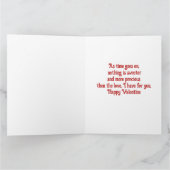 Carte Mignonne Ours Avec Coeur Je T'Aime Valentine (Intérieur)