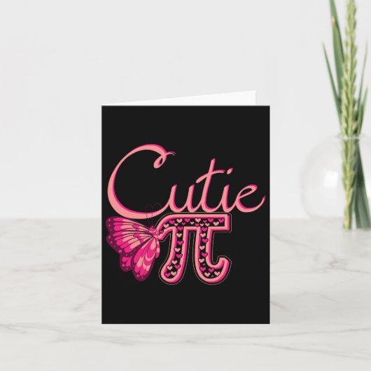 Carte Mignonne papillon Math de vacances Mathématiques F (Devant)