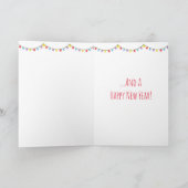 Carte Mignonne paresse en chapeau de Noël (Intérieur)