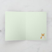 Carte Mignonne Petit Renard Rouge - dans la neige. (Intérieur)