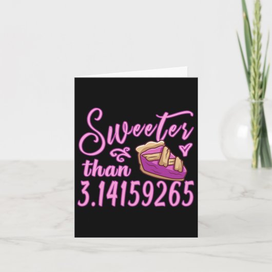 Carte Mignonne plus doux que Pi Jour 3.14 Professeur de (Devant)