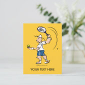 Carte mignonne pour les joueurs de tennis (Debout devant)